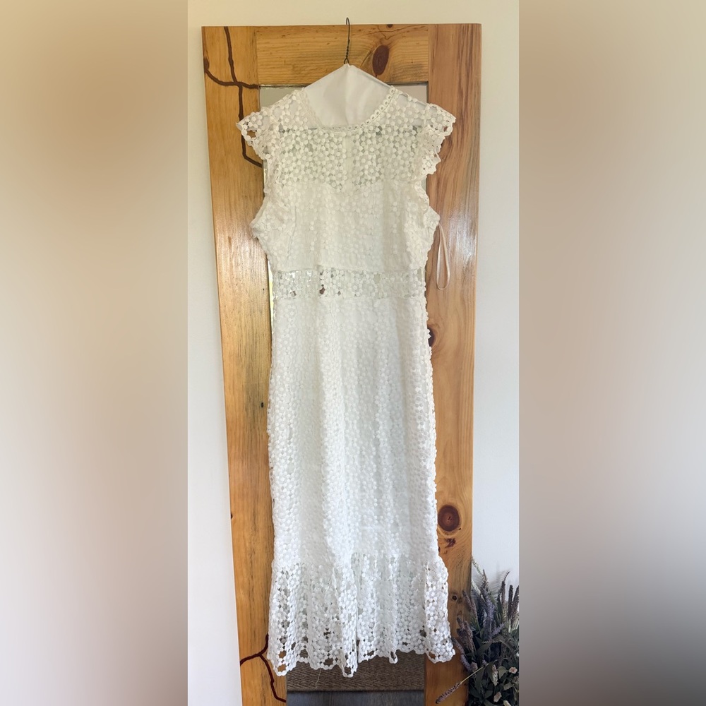 Petal and Pup White Floral Dress